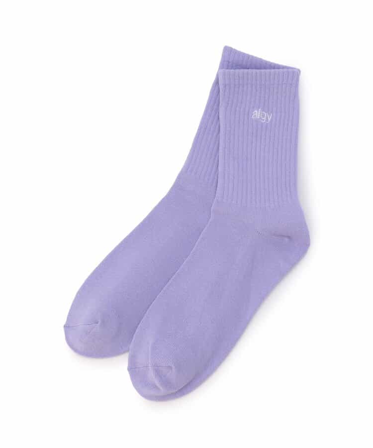【抗菌防臭】algyロゴクルーソックス2