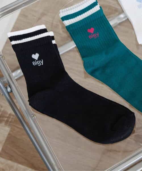 【抗菌防臭】レイヤード風クルーソックス1