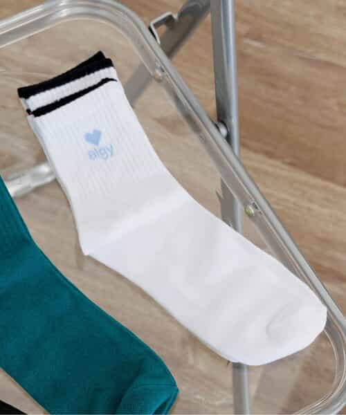 【抗菌防臭】レイヤード風クルーソックス1