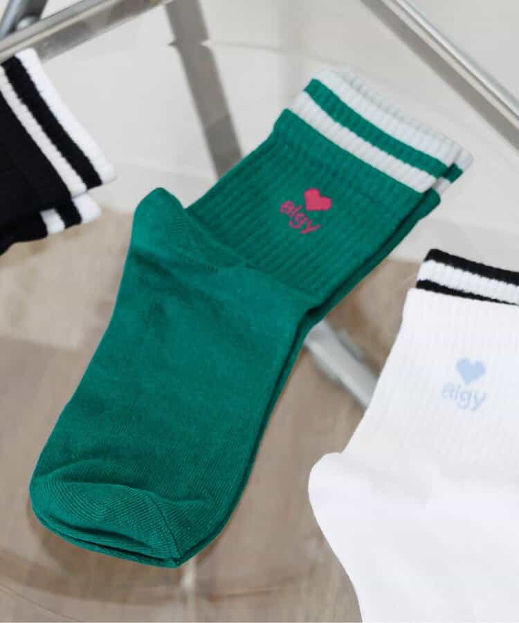 【抗菌防臭】レイヤード風クルーソックス2