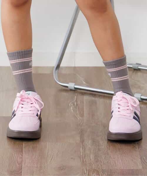 ダブルラインクルーソックス