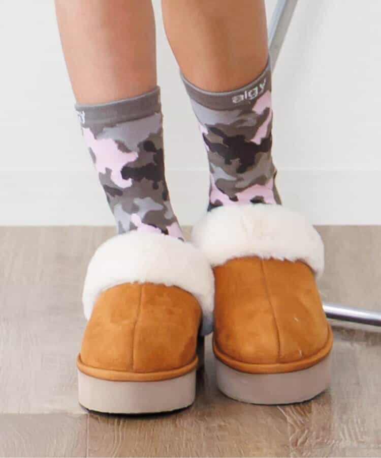 迷彩柄クルーソックス