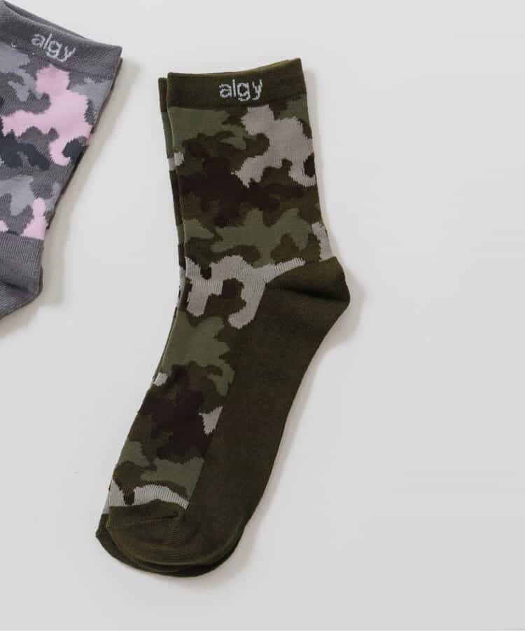迷彩柄クルーソックス
