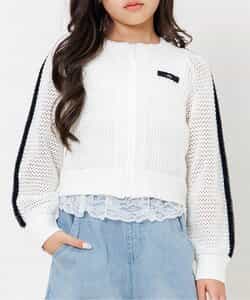 メッシュニットカーデ