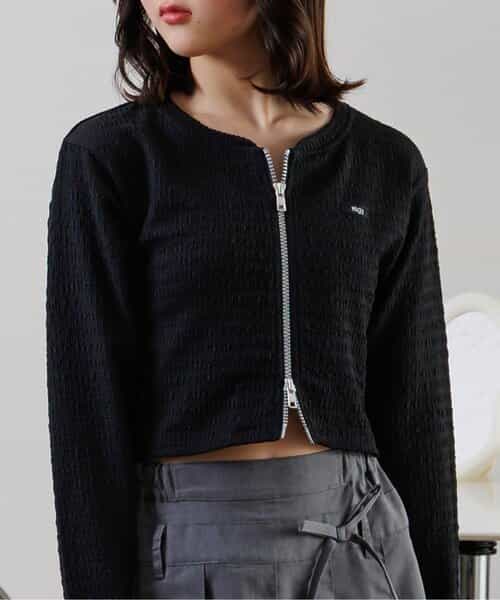 ★SALE★ポコポコダブルジップカーデ