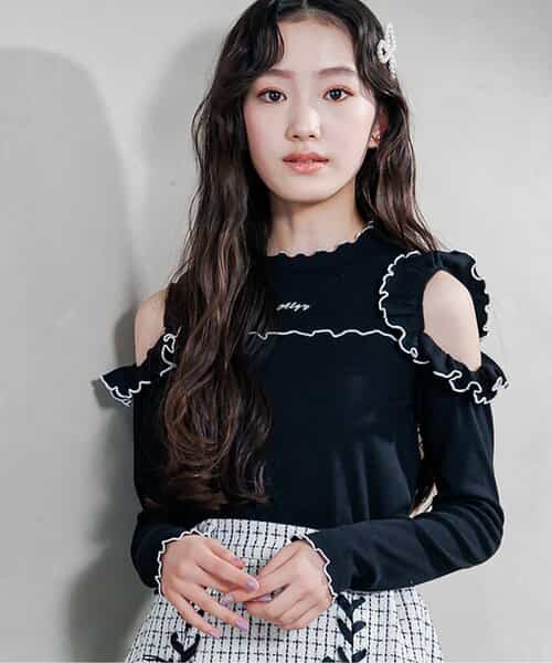 ★SALE★肩あきリブロンT