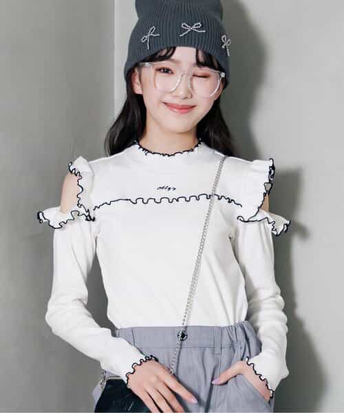 ★SALE★肩あきリブロンT