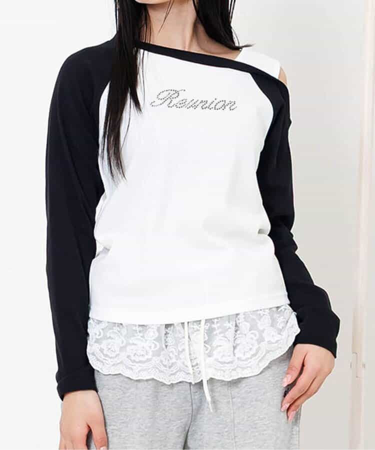 レイヤード風リブロンT