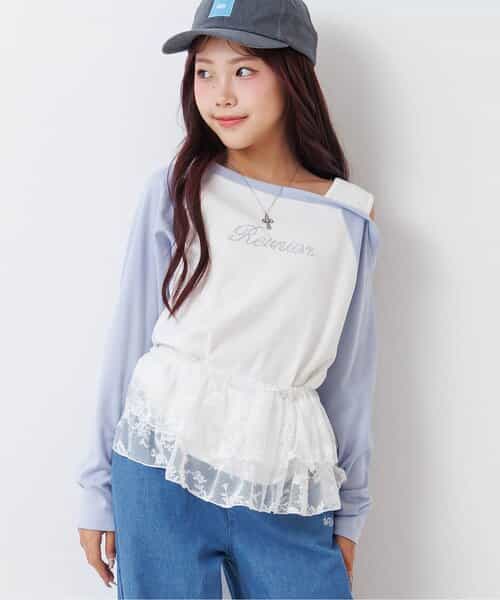 レイヤード風リブロンT