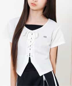 レースアップドッキングTシャツ