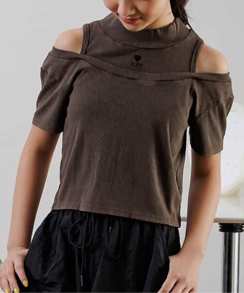 ★SALE★ピグメント肩あきリブT