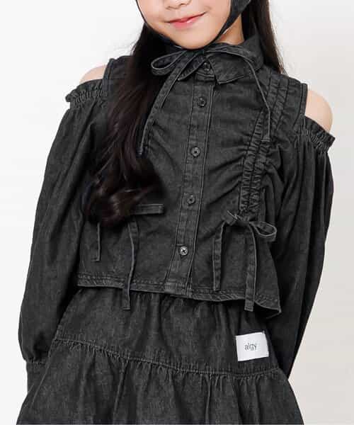 【セットアップ対応】ギャザーシャツ