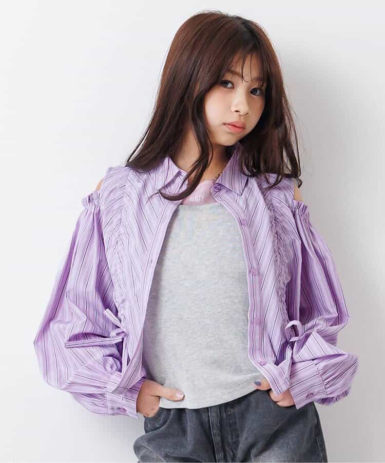 【セットアップ対応】ギャザーシャツ