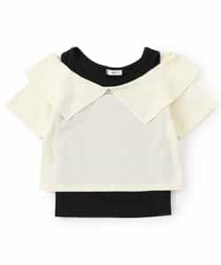 オフショルリブTシャツ＆タンクトップセット｜レイヤードコーデ 2枚セット