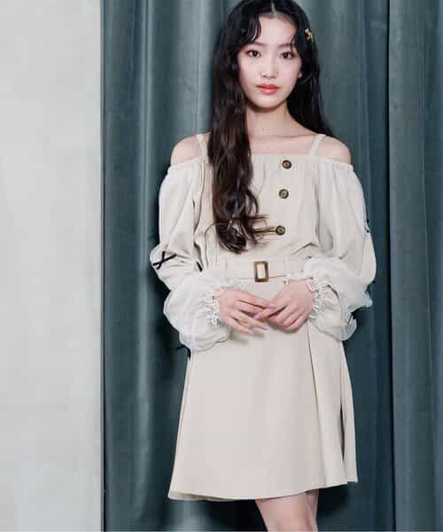 ★SALE★ふんわりボリュームトレンチワンピ