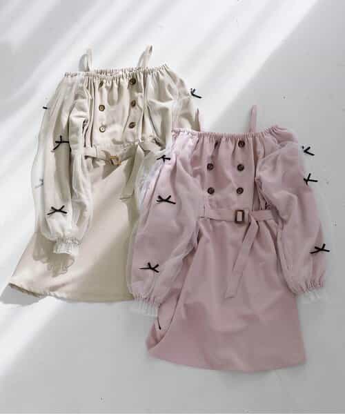 ★SALE★ふんわりボリュームトレンチワンピ