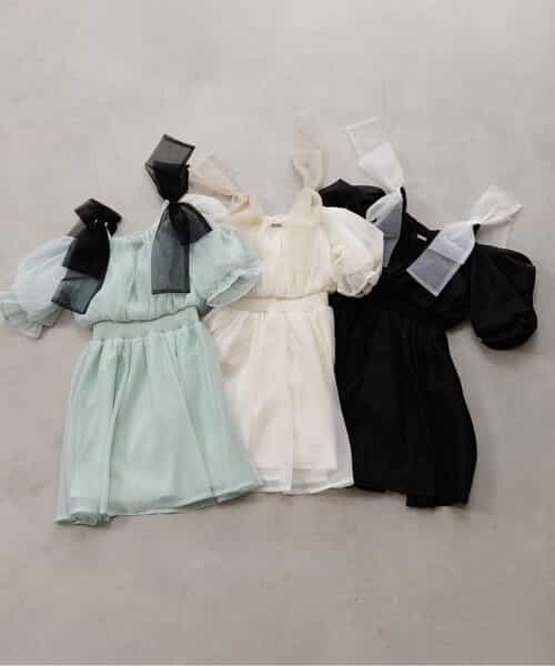 ★SALE★ふんわり肩りぼんワンピ