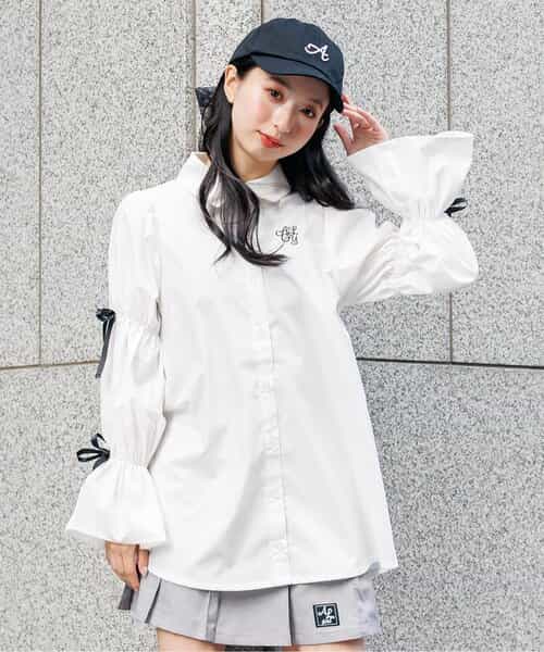 ★SALE★りぼんシャツミニワンピ