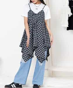 キャミワンピ&Tシャツセット｜レイヤードコーデ 2枚セット