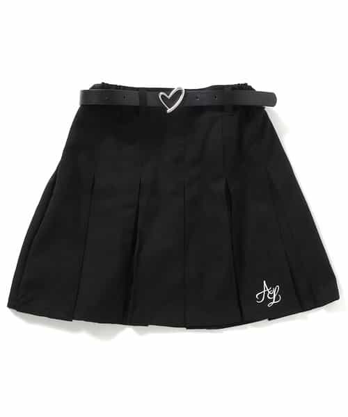 ★SALE★ハートバックルベルト付きプリーツスカパン