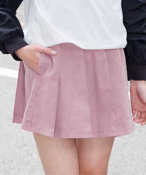 ★SALE★ダブルベルトプリーツスカパン