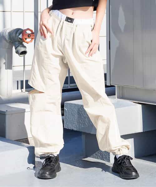 ★SALE★【ACTIVE】ダブルウエストサイドスリットパンツ