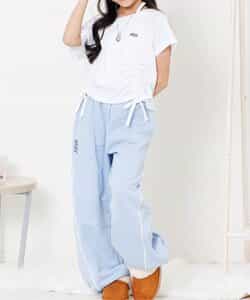 ギャザーTシャツ＆スウェパンセットアップ｜セトア