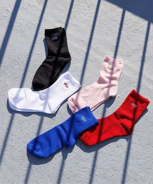 【抗菌防臭】ワンポイントロゴクルーソックス