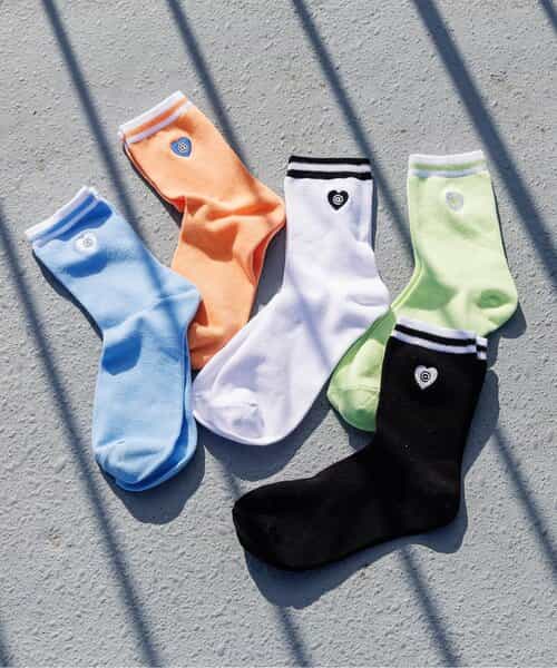 【抗菌防臭】ハートロゴクルーソックス