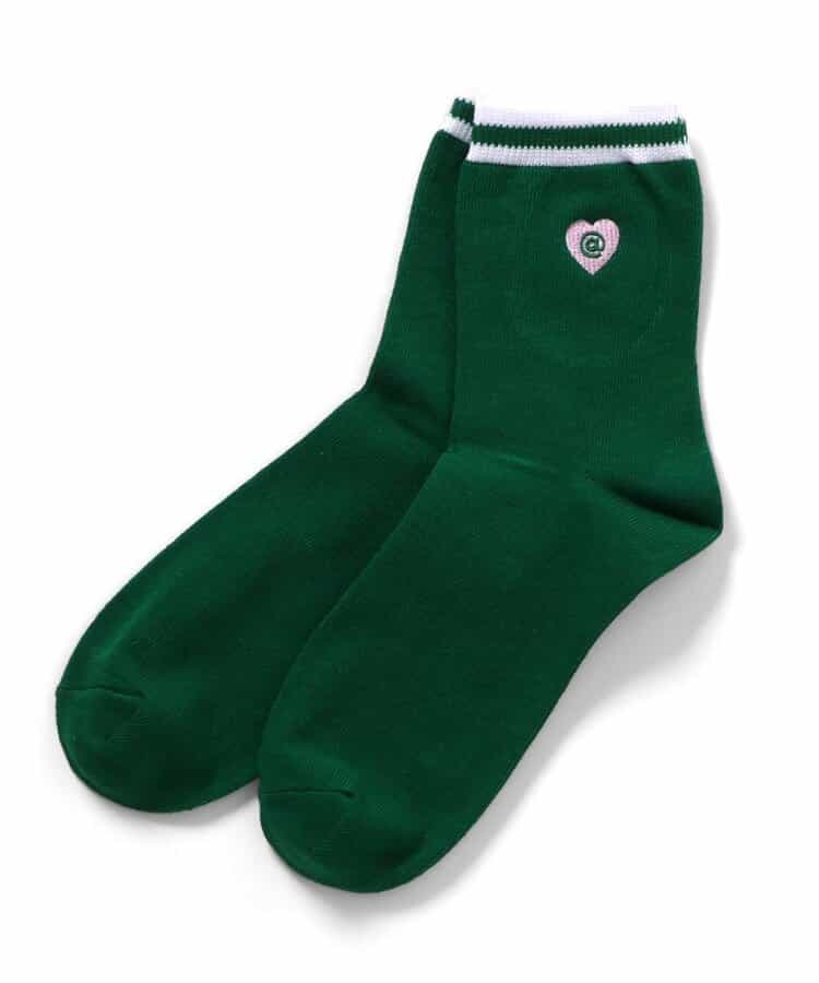 【抗菌防臭】ハートロゴクルーソックス