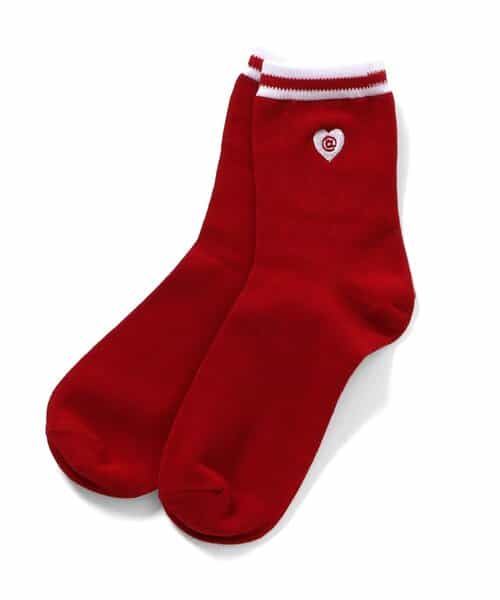 【抗菌防臭】ハートロゴクルーソックス