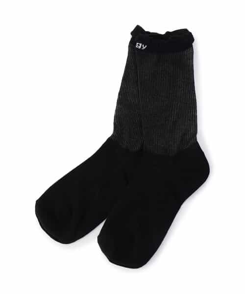 ハリヌキシースルークルーソックス