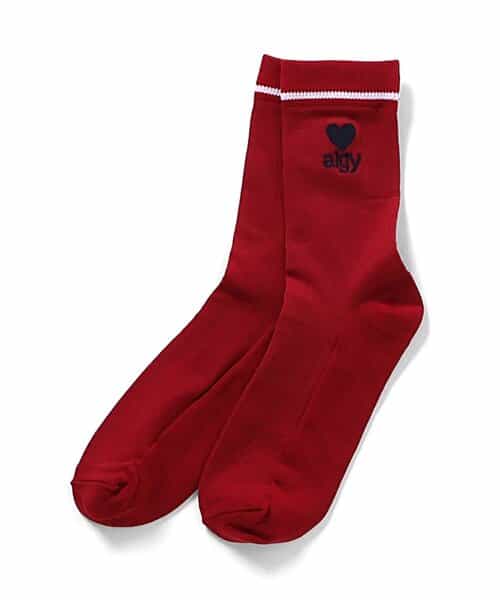 ハートロゴシアークルーソックス