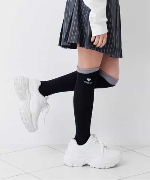 レイヤード風ハイソックス