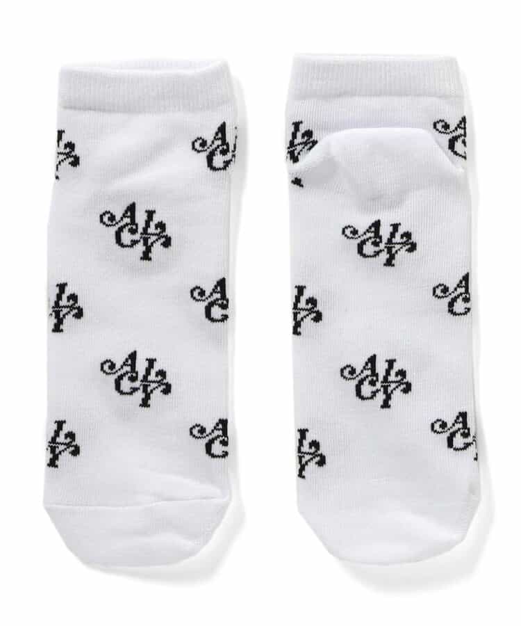 ロゴ総柄ショートソックス