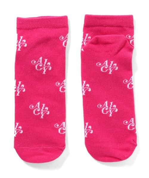 ロゴ総柄ショートソックス