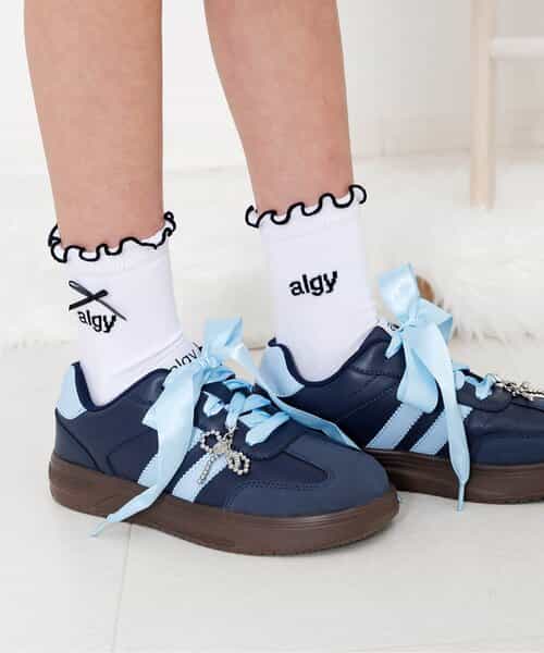 りぼん付きメロークルーソックス