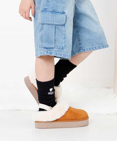 ハートalgyロゴルーズソックス