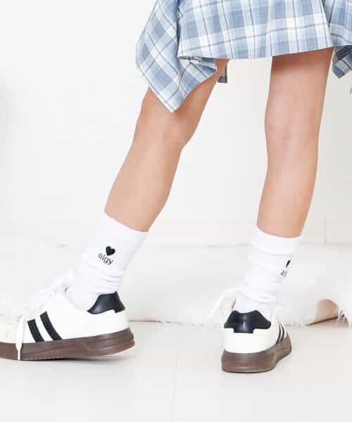 ハートalgyロゴルーズソックス