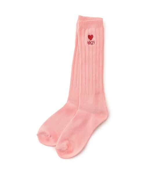 ハートalgyロゴルーズソックス