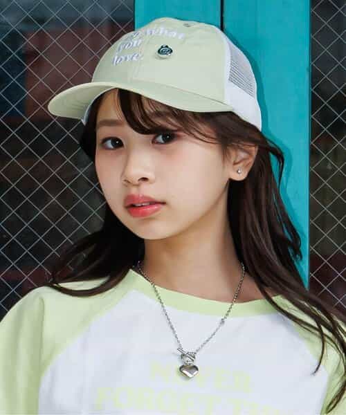 プレート付きメッシュキャップ