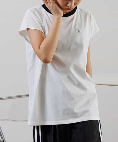 ★SALE★フレンチスリーブワンポイントシシュウT