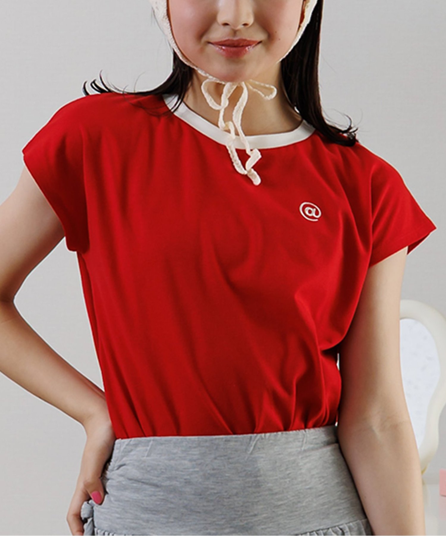 一度着用　　⭐️ 新品同様 ラインストーンロゴレイヤード風Tシャツ（G207916）|algy（アルジー