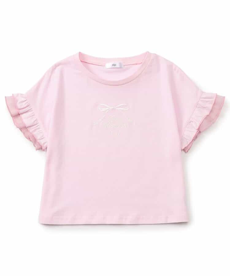 フリル袖りぼんT