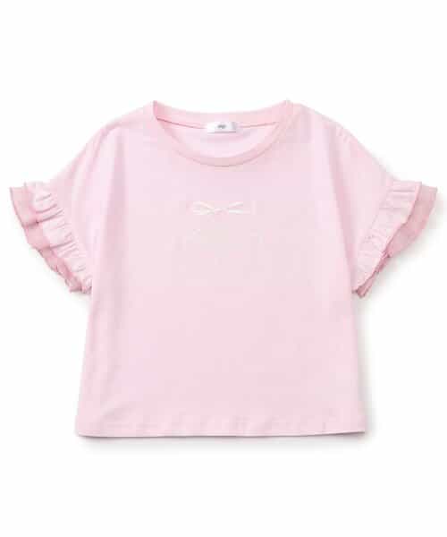フリル袖りぼんT