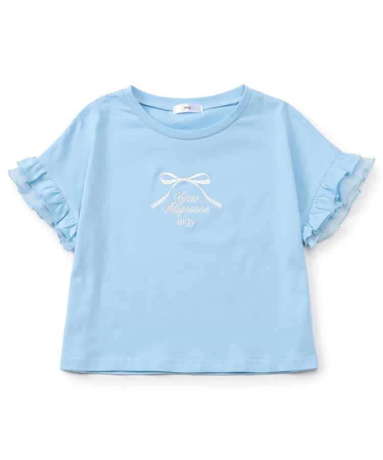 フリル袖りぼんT