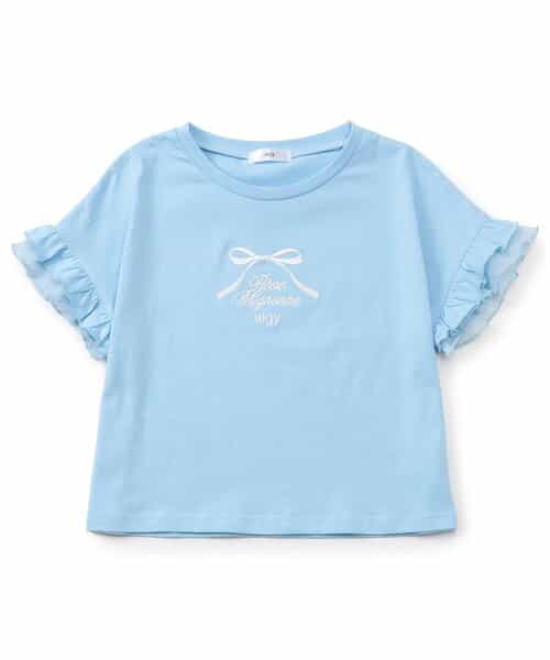 フリル袖りぼんT