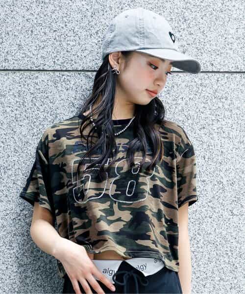 関税込み【STONE 】Bleeding Numbersプリント Tシャツ ☆SALE☆ラインストーンナンバリングT（G307855）|algy
