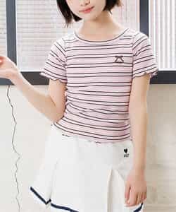 ★タイムセール★【puchily プチプラライン】フリルリブTシャツ