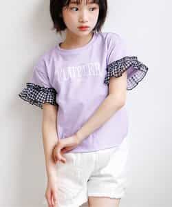 【puchily プチプラライン】シフォンフリルTシャツ